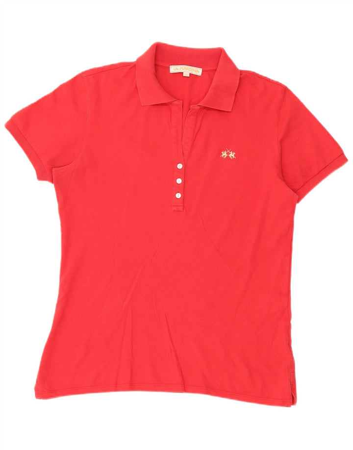 La Martina Chemise Pull Femme UK 18 XL Coton Rouge
