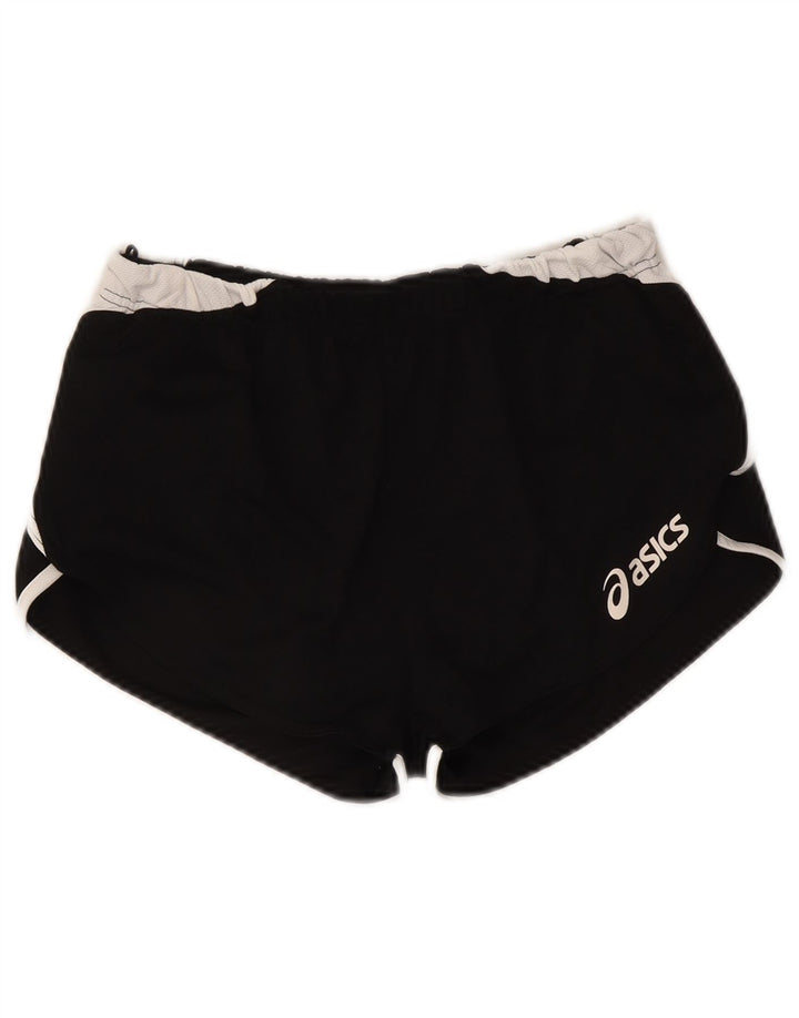 Asics Short de sport graphique pour femme UK 10 Small Noir Colorblock Polyester