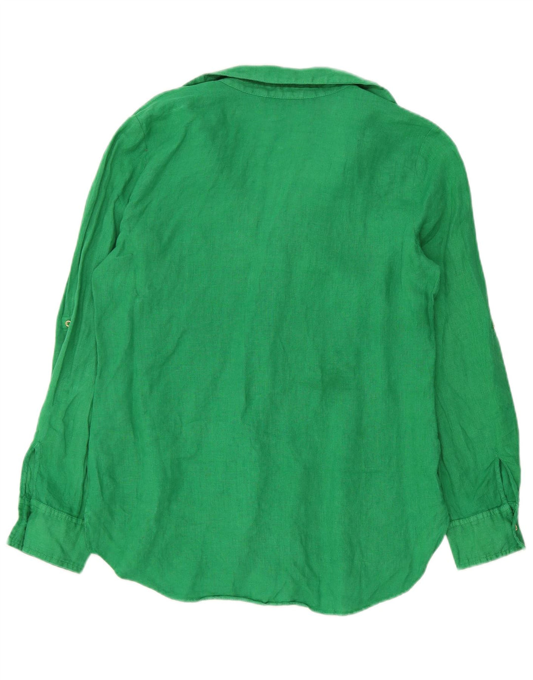 Chemise Femme Zara UK 14 Lin Vert Moyen