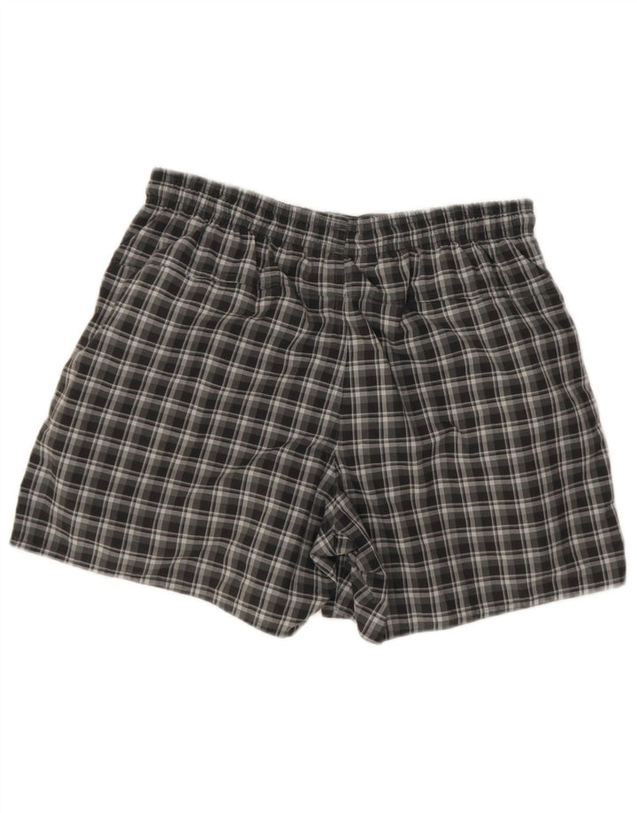 Adidas Short de bain homme gris moyen à carreaux en polyester