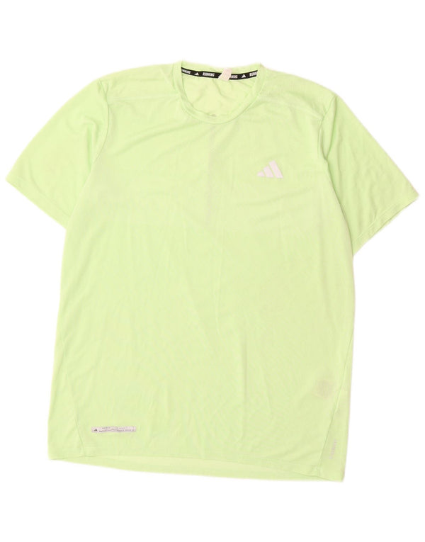 Adidas Mens T-Shirt Top Medium Green Polyester