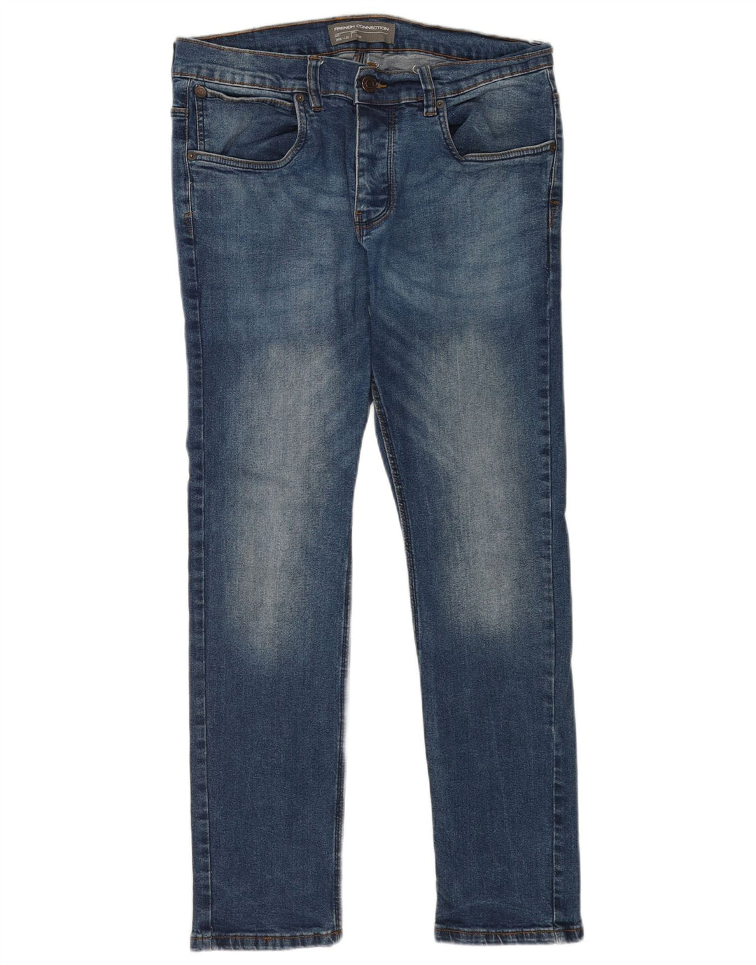 French Connection Jean Slim Homme W36 L32 Bleu Coton