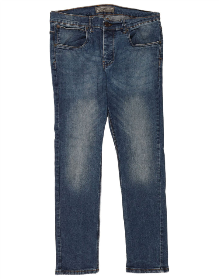 French Connection Jean Slim Homme W36 L32 Bleu Coton