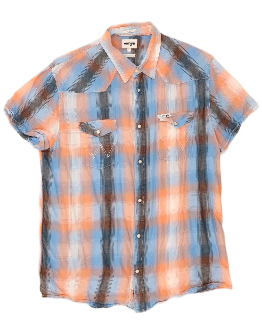 Wrangler Chemise coupe classique pour homme en coton à carreaux multicolores