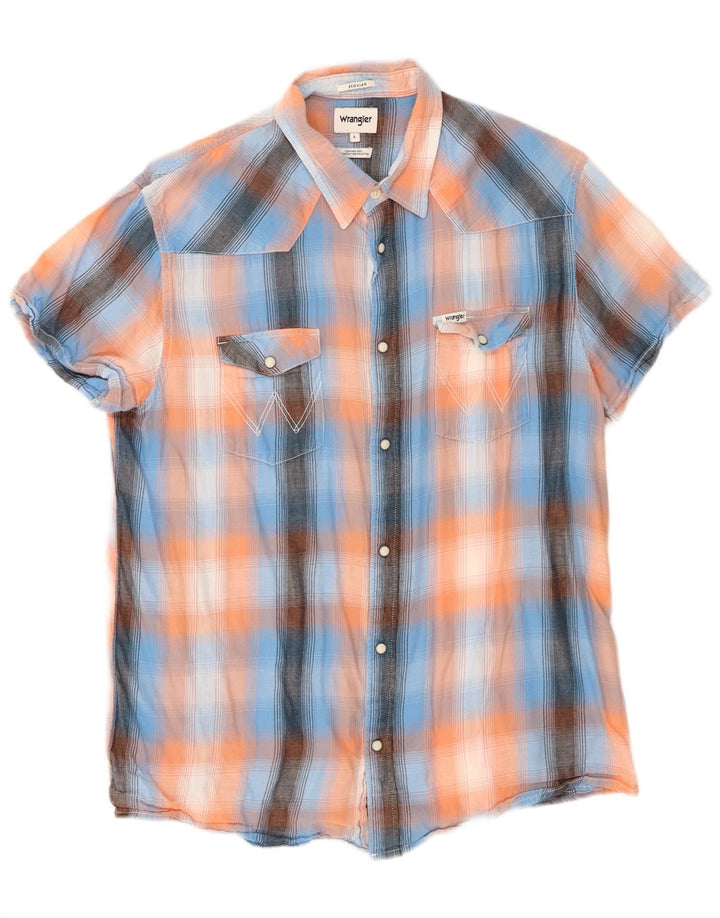 Wrangler Chemise coupe classique pour homme en coton à carreaux multicolores
