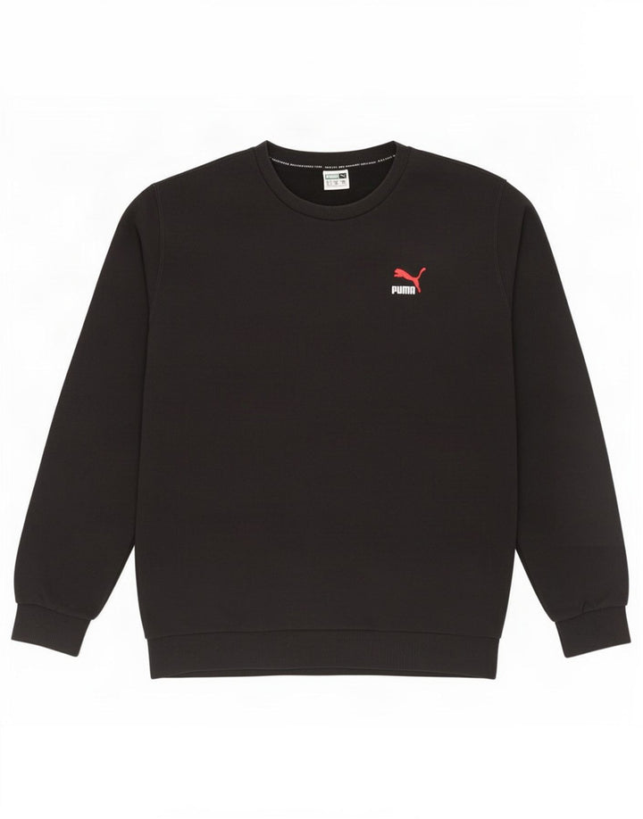 Puma Sweat-shirt pour homme en coton noir Taille L