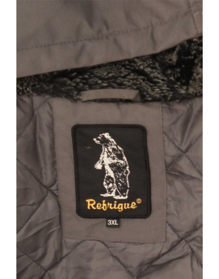 Refrigiwear Parka à capuche pour homme UK 46 3XL Gris