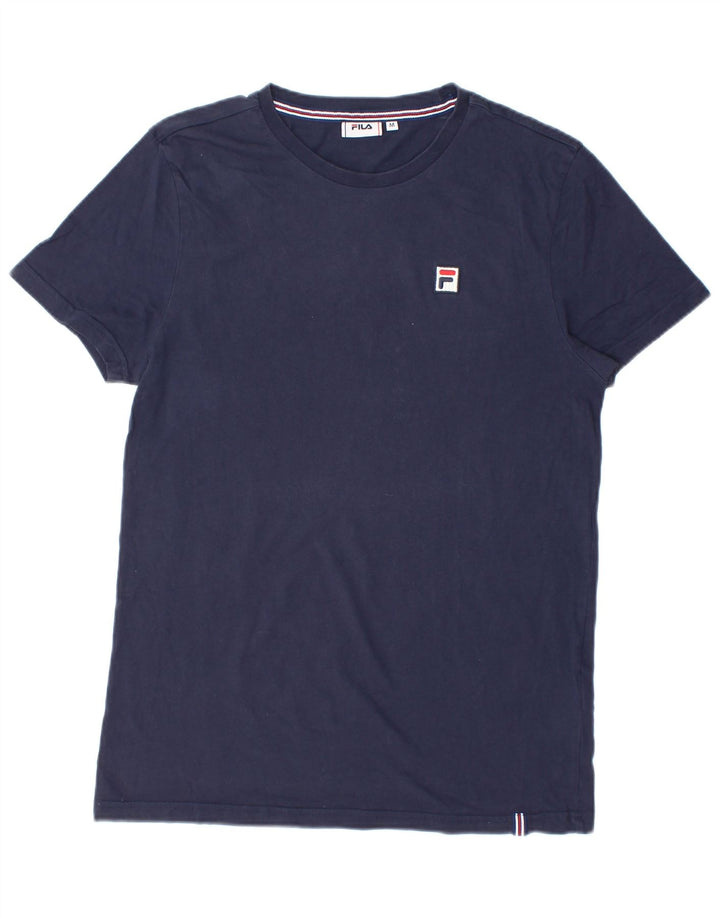 Fila T-Shirt Homme Bleu Marine Moyen Coton