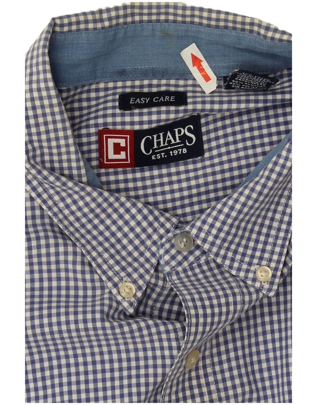 Chaps Chemise Homme 2XL Bleu Carreaux Coton