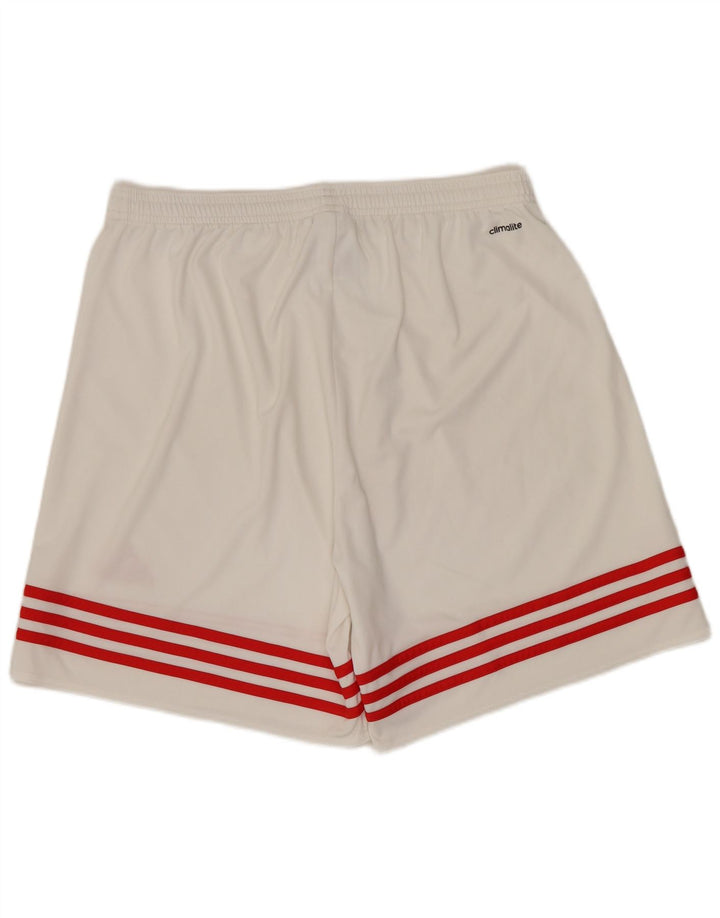 ADIDAS Short de sport Climalite pour hommes, grand, blanc, polyester