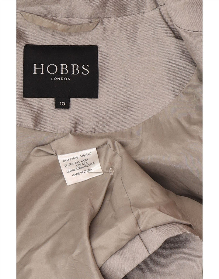 Hobbs Manteau Femme UK 10 Petite Laine Grise