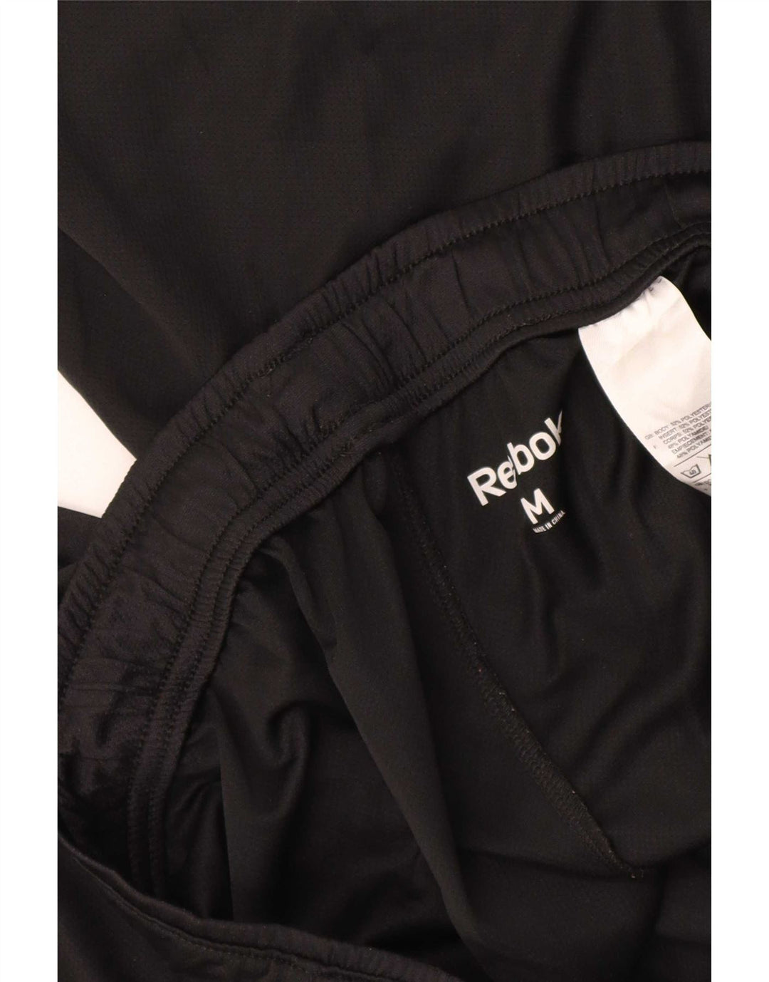 Reebok Short de Sport Homme Noir Moyen Polyester
