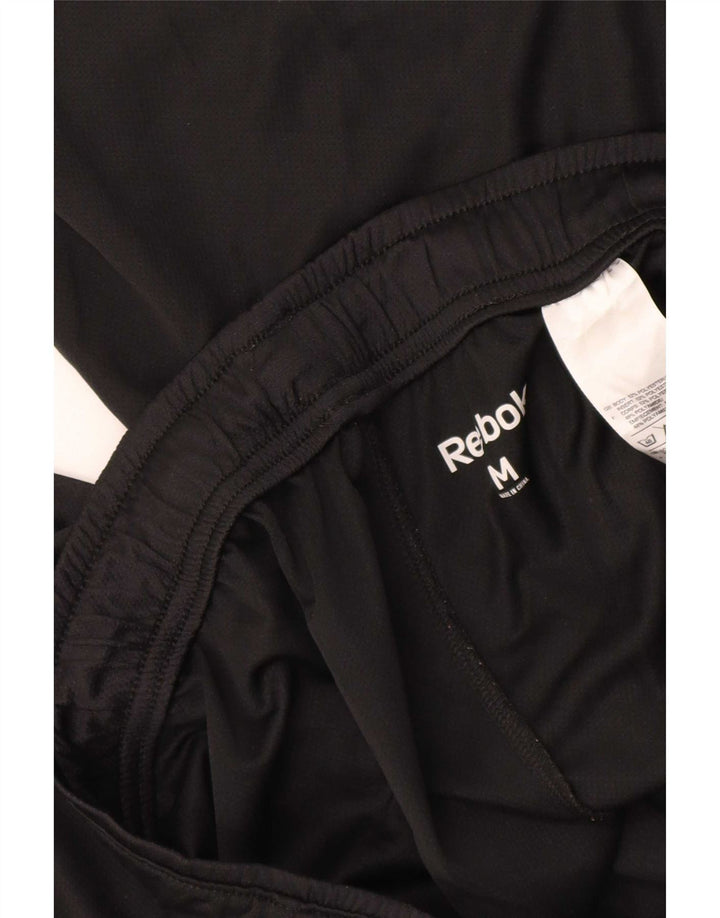 Reebok Short de Sport Homme Noir Moyen Polyester