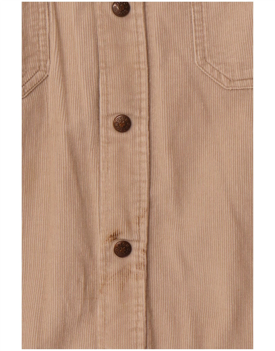 COTTON CLUB Chemise Velours Côtelé Homme Large Beige Coton