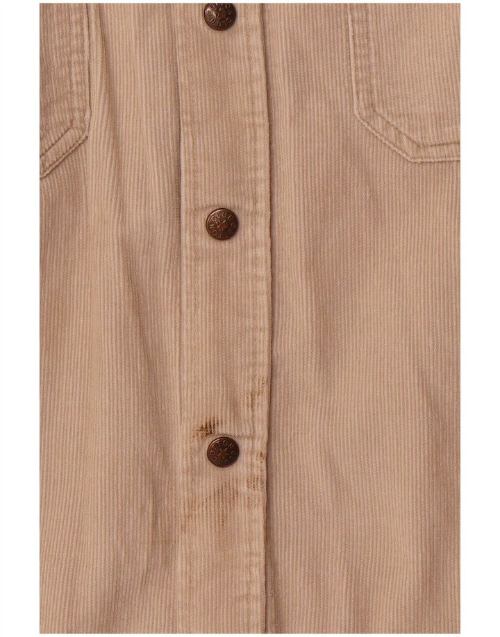 COTTON CLUB Chemise Velours Côtelé Homme Large Beige Coton