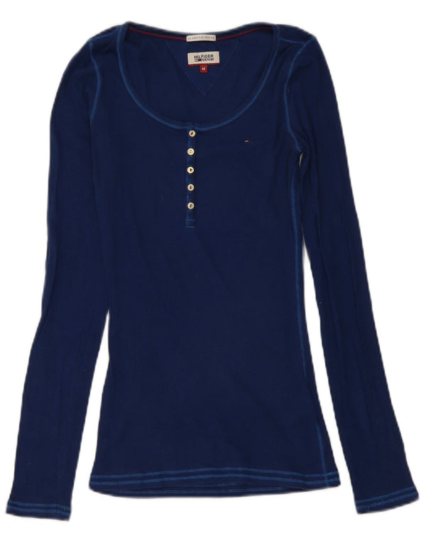 Tommy Hilfiger Haut à manches longues pour femme UK 12 Bleu marine moyen