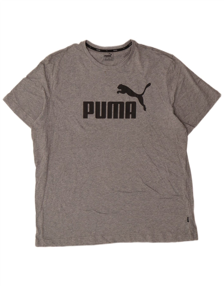 Puma T-shirt graphique pour homme 2XL Gris Coton