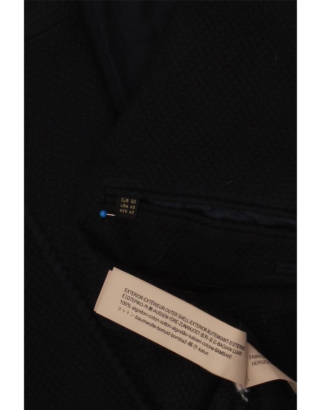 Massimo Dutti Veste Blazer 2 Boutons Homme EU 50 Coton Bleu Marine Moyen