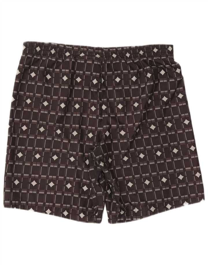 Nike Short de bain pour homme en polyester géométrique marron Taille L