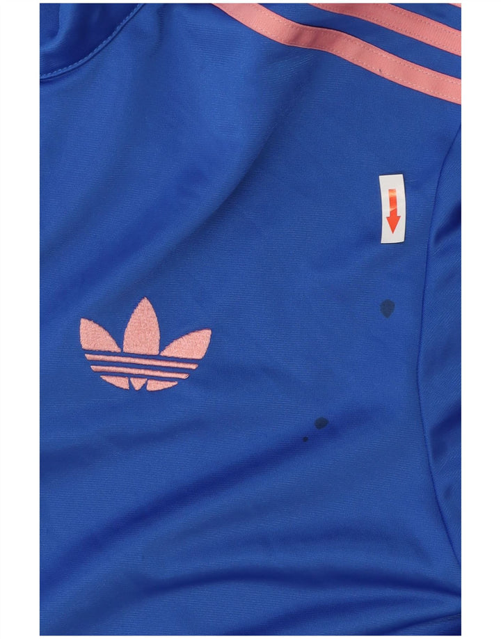 Adidas Veste de survêtement pour femme UK 12/14 Bleu moyen Polyester