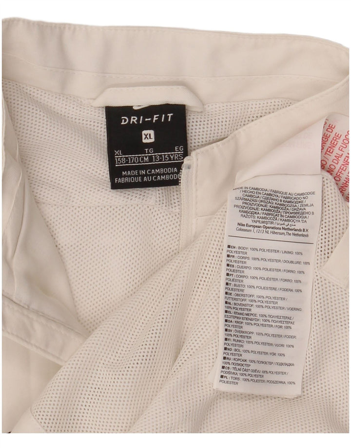 Veste de pluie Nike Dri Fit pour garçon 13-14 ans XL Blanc Colorblock Polyester