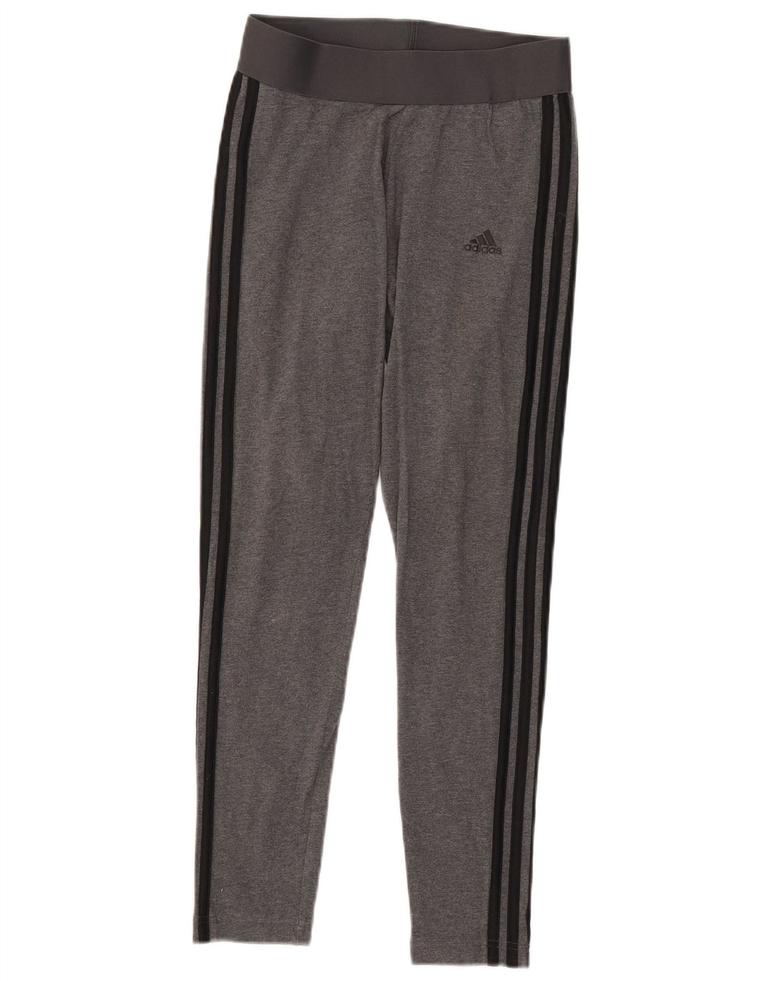 ADIDAS Leggings Femme UK 8/10 Petit Gris Coton