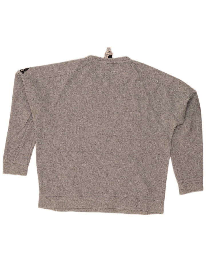 Adidas Sweat-shirt pour homme en coton gris Taille L