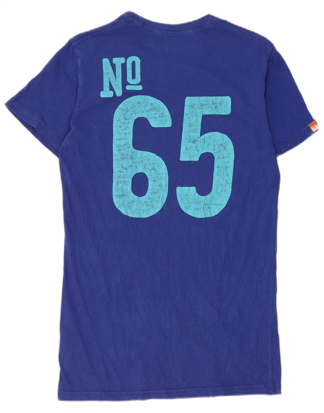 Superdry T-Shirt Graphique Homme Petit Bleu Coton