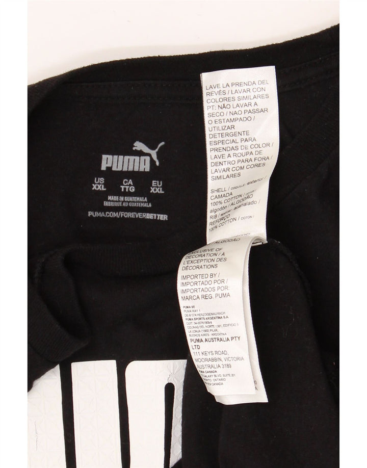 PUMA T-shirt graphique pour hommes 2XL Noir Coton