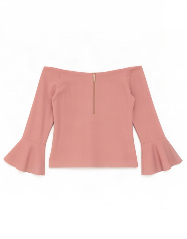 Ted Baker Haut court à épaules dénudées pour femme Taille 3 Viscose rose moyen