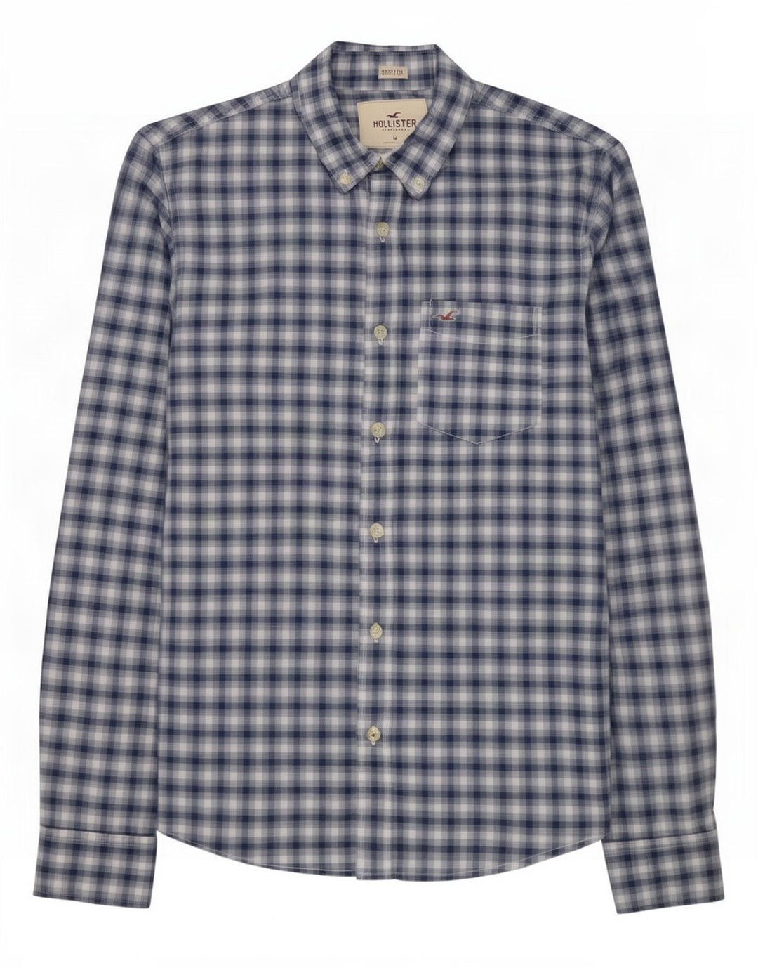Hollister Chemise Homme Bleu Moyen Carreaux