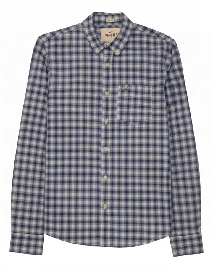 Hollister Chemise Homme Bleu Moyen Carreaux