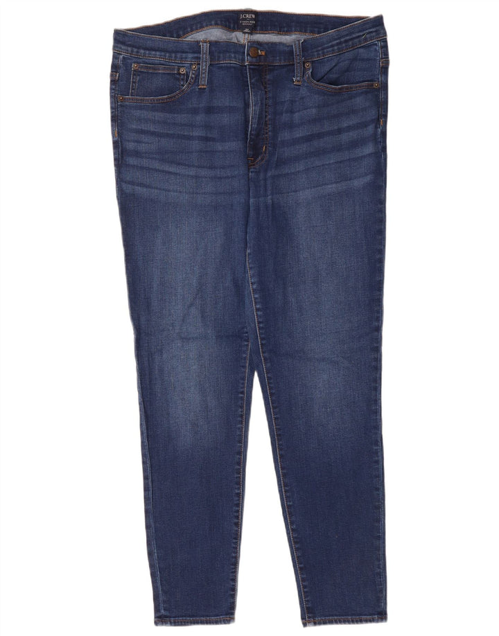 J. CREW Jean skinny taille haute pour femme W33 L28 Bleu
