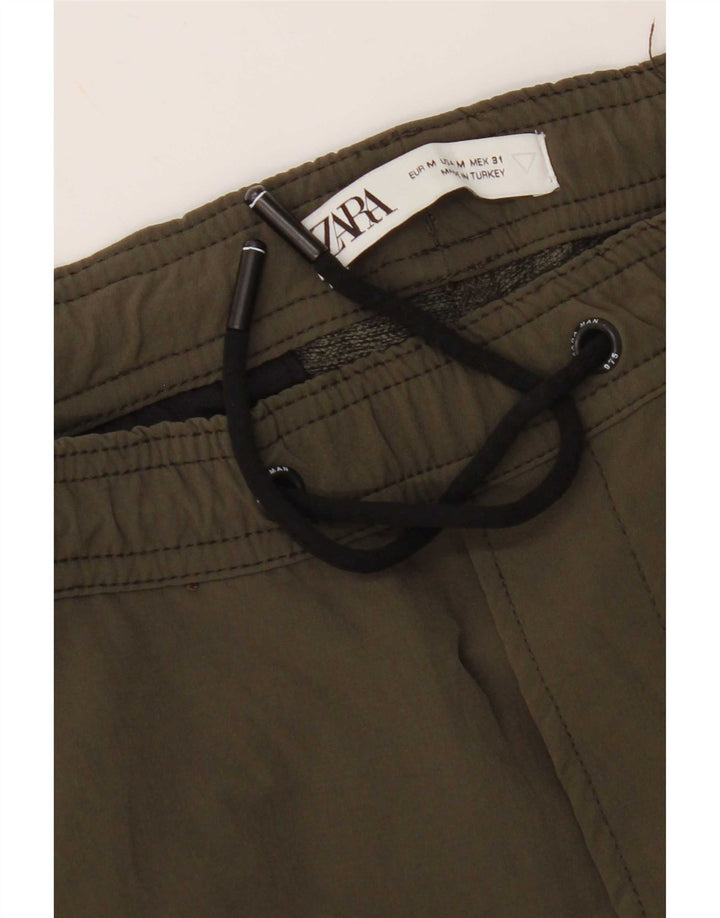 Pantalon De Survêtement Cargo Zara Homme Kaki Moyen