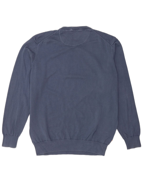 Timberland Mens Crew Neck Jumper Sweater 3XL Blue Cotton