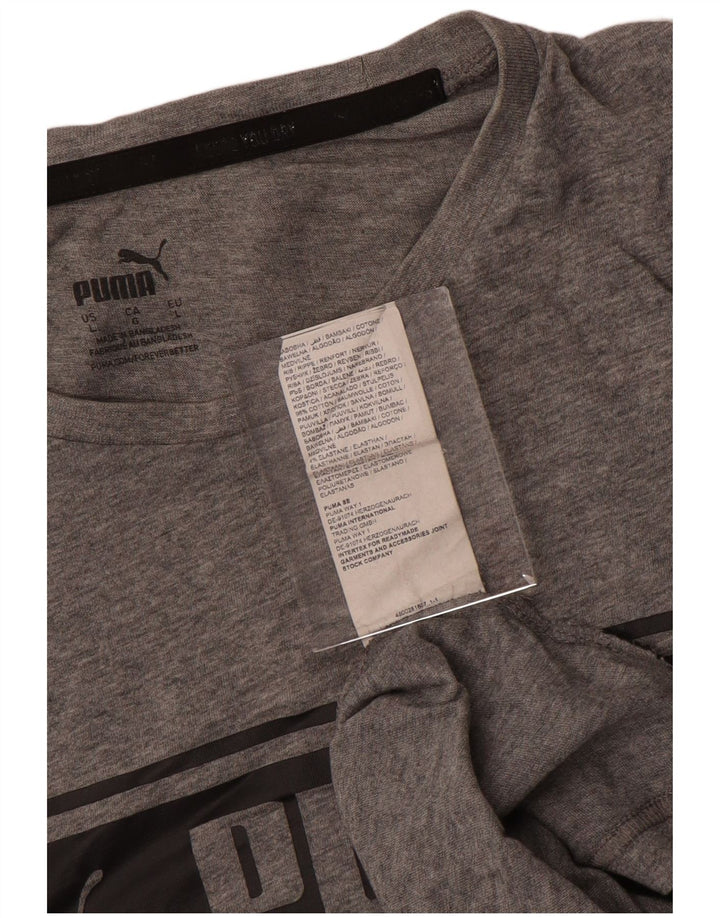 Puma T-Shirt Graphique Homme Grand Gris Coton
