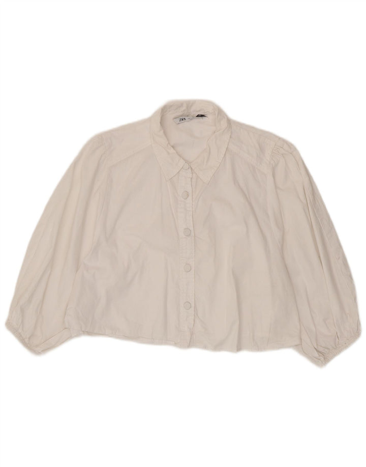 Zara Chemisier Femme UK 18 XL Blanc