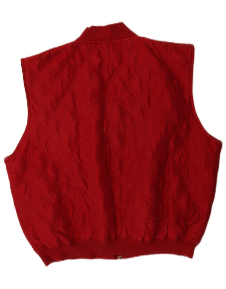 Naf Gilet matelassé pour femme UK 12 Soie rouge moyen