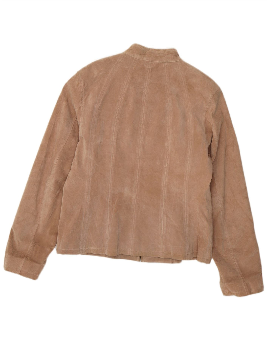Zarro Blouson Bomber En Daim Femme IT 52 2XL Cuir Beige