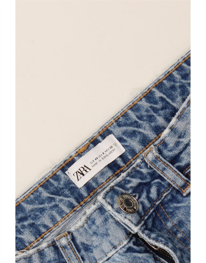 ZARA Womens High Rise Distressed Cropped Jeans EU 40 Medium W30 L25 Blue Vintage Zara and Second-Hand Zara from Messina Hembry 