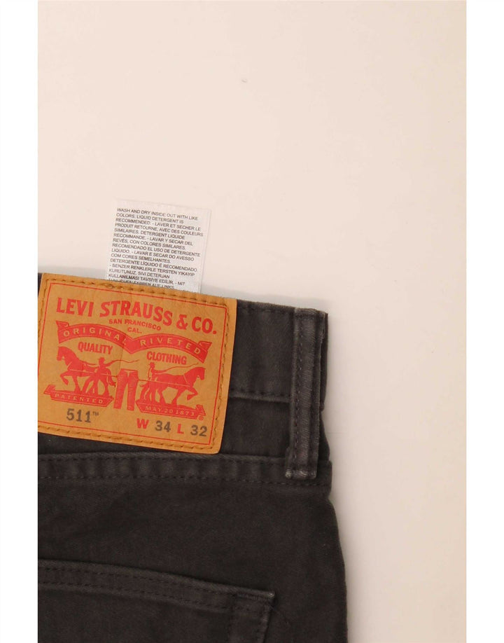 Levi's Jean Slim 511 Homme W34 L32 Gris Coton
