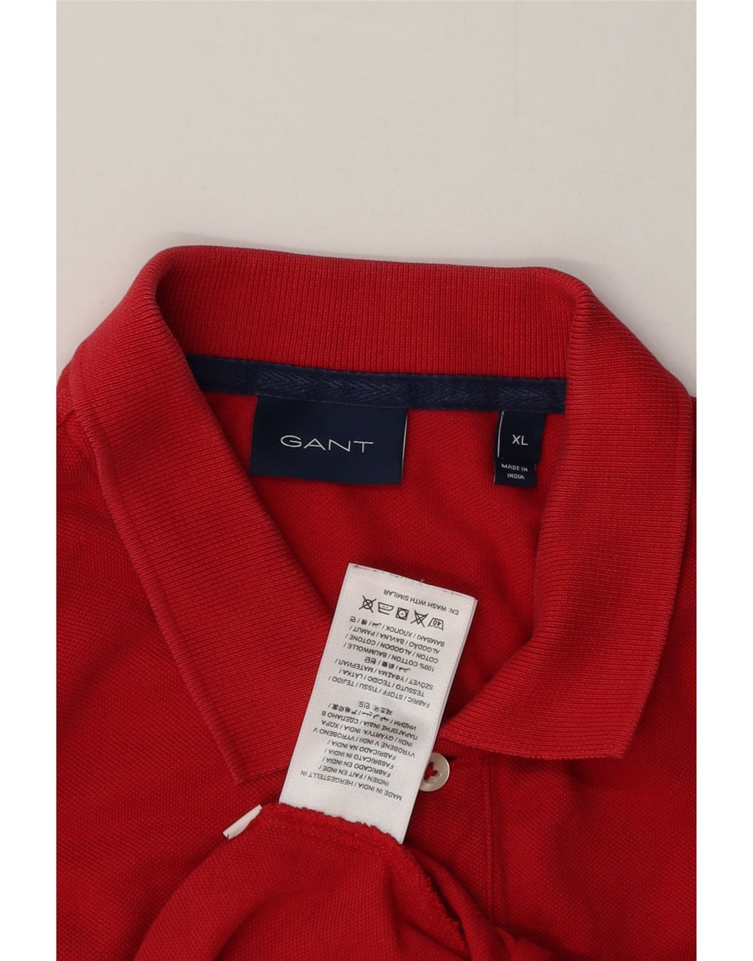 Gant Polo Homme XL Rouge Coton