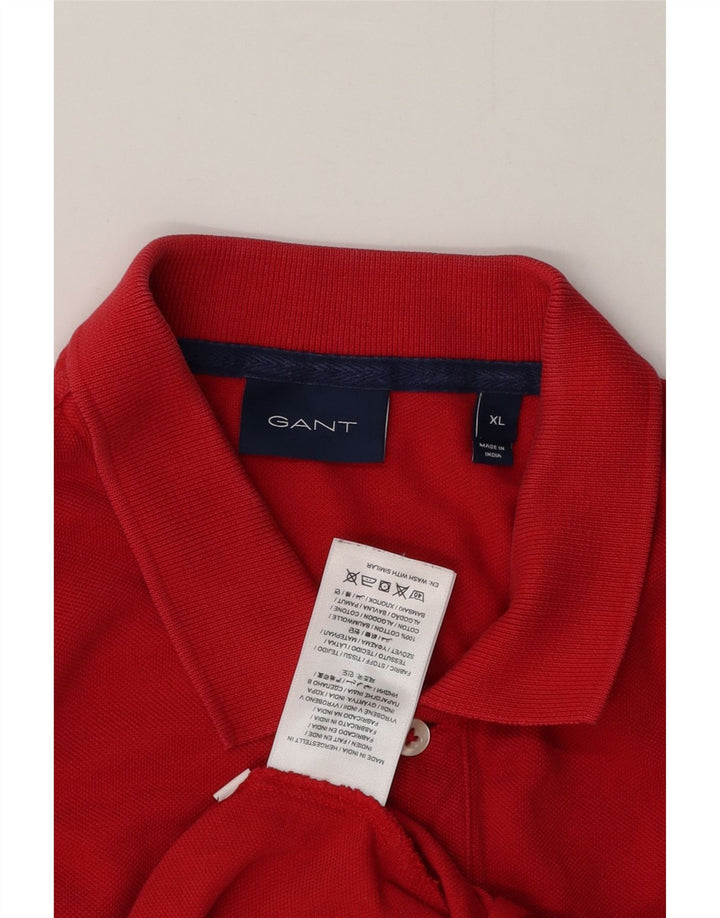 Gant Polo Homme XL Rouge Coton