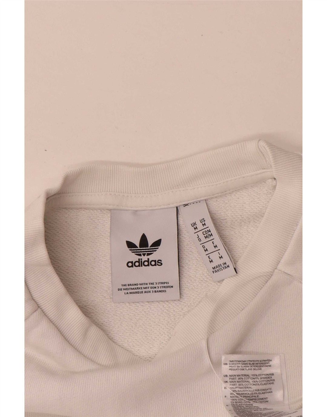 Adidas Sweat-shirt pour femme en coton blanc moyen