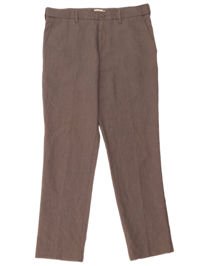 Farah Pantalon Chino Regular Homme W34 L31 Gris Polyester