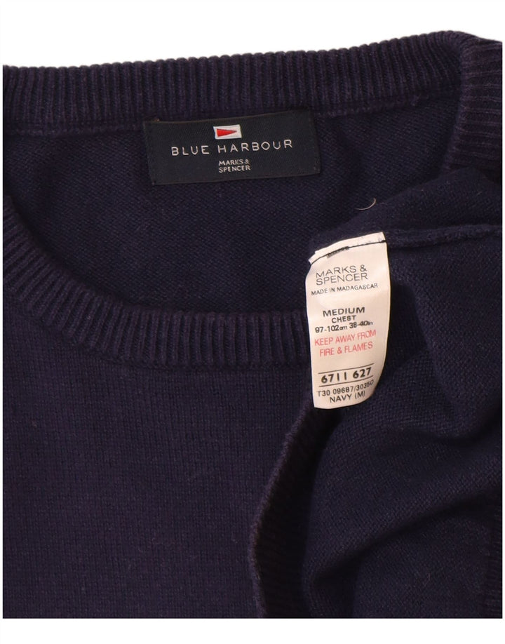 Marks & Spencer Pull à Col Rond Blue Harbour Homme Bleu Marine Moyen