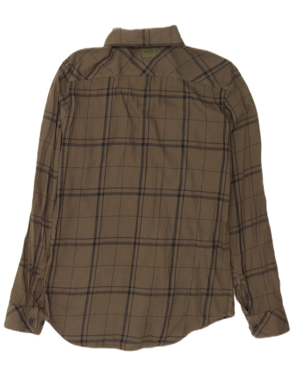 G-Star Chemise slim en flanelle pour hommes, petits carreaux verts