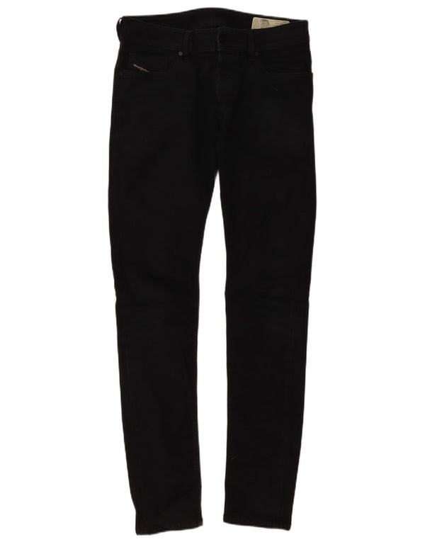 Diesel Womens Sleenker Slim Skinny Jeans W30 L32 Black Cotton