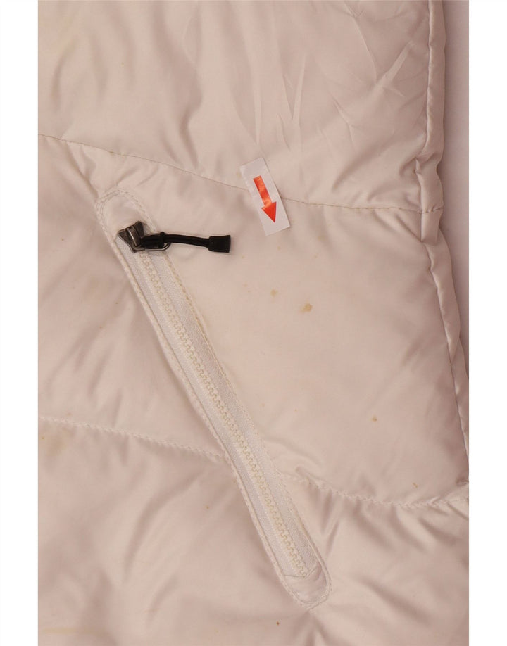 Nike Gilet rembourré à capuche pour femme UK 12/14 Polyester blanc moyen