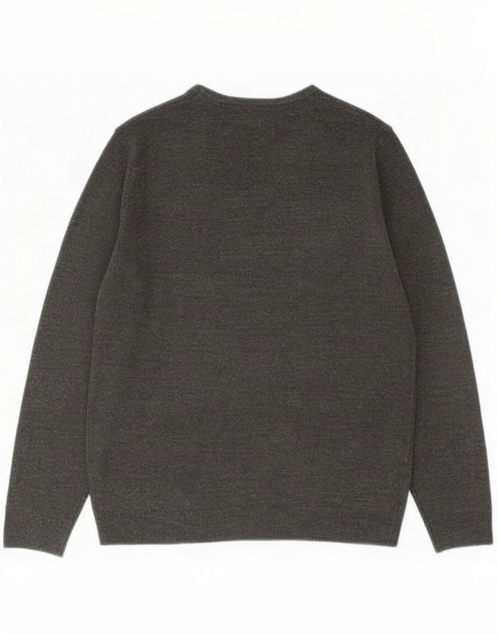 Marks & Spencer Pull col V pour homme en cachemire gris Taille L